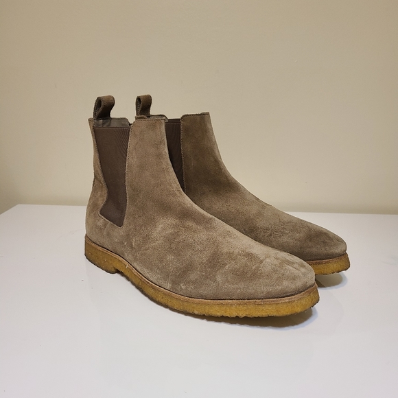 All Saints Cream Suede Chukka / Chelsea Boots Sz 10 [N5J] - Picture 2 of 7